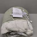 Heated Blanket Electric Throw Waffle, 50x60 Inches Sherpa Fleece Fast Heating Blanket 6 Heating Levels & 4 Hours Auto Off ETL Certification, Sage Throw