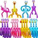 16Pcs Telescopic Suction Cup Giraffe Toys, Suction Pop Tubes Giraffe Sensory Toys, Pop Fidget Toys for Toddler Travel, Easter Basket Stuffers Party Favor Birthday for Kids Boys Girls