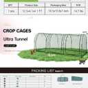 Poray Large 12.3X4FT Tunnel Plant Netting Cover,4.1FT Tall Crop Cage Tomato Netting for Vegetables&Fruits,Durable Gardening Net for Plant and Animals