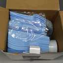 LIYH 350 Pcs Light Blue Paper Plates and Napkins 50 Guest Blue Party Supplies Include Scalloped Paper Plates Cocktail Napkins Cups Spoons Forks Knives for Baby Shower,Birthday