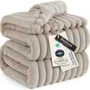 Bedsure GentleSoft Light Brown Fleece Blanket for Couch - Cozy Soft Blankets for Women, Cute Small Throws for Girls, 90x90 Inches