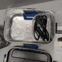 Nifogo Electric Lunch Box for Adults 80W with Temperature Display Heated Lunch Box Food Warmer Lunch Box 1.8L Stainless Steel Container&Bag 12V/24V/110V for Car/Truck/Work(Blue)