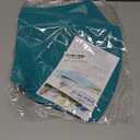 PIGCHCY Wedge Shaped Placemats for Dining Table Cross-Weave Washable Vinyl Placemat Heat Resistant Round Table Mats Set of 4 (Teal Blue) (Bamboos: Aquamarine Blue)