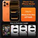 TAURI for iPhone 17 Pro Max Case, Full Camera Protection with Screen Protector, Anti-Yellowing Military-Grade Protection Shockproof Slim Phone Case for iPhone 17 ProMax, Orange