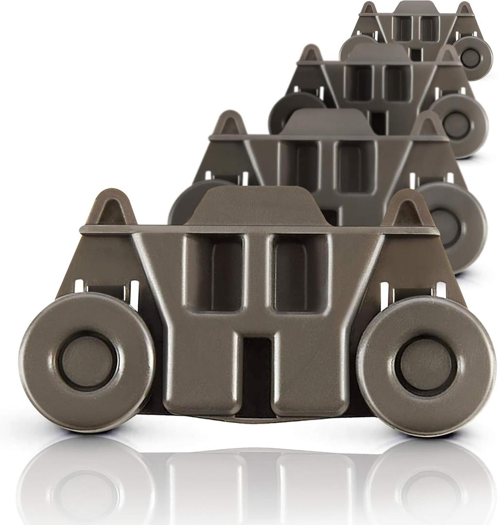 UPGRADED W10195416 (Packs of 4) , Resistant to Rust Dishwasher Wheels Lower Rack for Kitchenaid Whirlpool Maytag Kenmore. Dishwasher Rack Parts W10195420 AP5983730 W10579095A Replacement Wheels