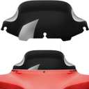 Amazicha Black 8" Wave Windshield Windscreen Compatible for 1996-2013 Harley Davidson Touring Street Glide/ Electra Glide/ Tri Glide FLHT FLHX FLHTK FLHTC FLHTCU