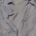Women's Striped Button Down Shirts Long Sleeve Smocked Cuffed Oversized Boyfriend Blouses Collared Work No Pockets Tops