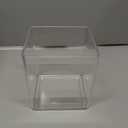 Tioncy 4'' x 4'' 24 Pcs Cube Clear Flower Vase Acrylic Flower Vase Square Acrylic Container Cube Decorative Centerpiece for Plant Home Office Floral Decor