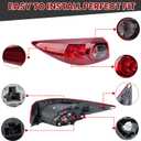 Tail Light Compatible with 2014 2015 2016 2017 2018 Mazda 3 Sedan Outer Halogen Taillight (Left Driver Side)