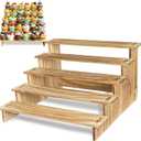 5 Tier Wooden Cupcake Stand for 50 Cupcakes - Rustic Cupcake Holder Stand for Wedding, Birthday, Party Display