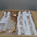 Gold Candelabra Candle Holders, Elegant Bling Centerpiece with Pendant Crystal Table Decorations 5 Arms Candlesticks for Dining Room,22 Inches Tall (4, Gold)