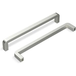 homdiy 5Pack 6-1/4in Cabinet Handles Brushed Nickel Cabinet Pulls Modern Drawer Pulls Stainless Steel Kitchen Cupboard Handles, 6.25" Hole Center (6-1/4in Hole Centers)