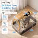 SuzziPaws Stainless Steel Litter Box Dog-Proof Leak-Proof for Multi-Cats