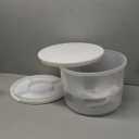 2 Clear Bucket With 2 Lids And 4 Handles