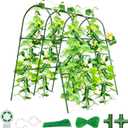 Cucumber Trellis for Raised Bed, U-Shape Garden Trellis for Climbing Plants Outdoor, Metal Arch Vegetables Trellis, Plant Support for Vine (Green, 47.2x47.2 X21.6)