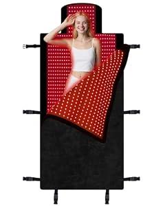 Red Light Therapy Mat Full Body 74.8"x33.6", Infrared Red Light Therapy Blanket with 2630 LEDs, 660nm & 850nm Dual Wavelength, Pulse Modes, Timer & Intensity Control