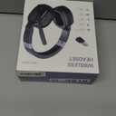 Trucker Bluetooth Headset with Dongle, Wireless Headsets with Noise Cancelling Microphone, 50+Hrs HD Talktime Bluetooth Headphones with Detachable Earpad/Single+Dual Mode for Office/Driving