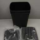 3 Pack Bathroom Small Trash Can with Lid, 2.6 Gallon Slim Garbage Bin with Pop-Up Lid, 10L Plastic Wastebasket for Bedroom, Office, Kitchen, Toilet (Black)