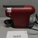 Delta Q Quick Espresso Capsule Machine  Compact Size  Works ONLY with Delta Q Pods (Red)