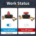 Car Battery Disconnect Switches 12V/24V, Adjustable Battery Shut Off Switch, Quick Disconnect Battery Cut Off Universal Switch for Automotive, Rv and Boat(1 Pack)