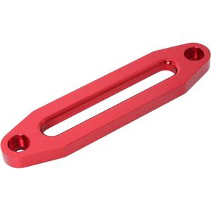 10 inch Billet Polished Aluminum Bolt-Pattern Hawse Fairlead Synthetic Winch 8000-15000 LBs for ATV/UTV Rope Cable (Anodized Red, 10'')