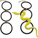 2 Pack Snake Climbing Rings for Ball Python Playground Climbing Toys for Corn Snake Enrichment Toys Snake Enrichment Climbing Rings Black