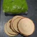 Nuanchu 7 Pack Wood Table Centerpieces with Rustic Wood Slices and Artificial Fake Green Moss for Wooden Fairy Wedding Woodland Table Decor Ideal DIY Crafts (4. 7-5. 5'')