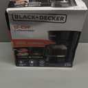BLACK+DECKER 12-Cup Coffee Maker with Easy On/Off Switch, Easy Pour, Non-Drip Carafe with Removable Filter Basket, Vortex Technology, Black