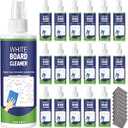 16 Pack Non-toxic White Board Cleaner Spray, 8.5oz Dry Erase Board Cleaner with 6 Microfiber Cloths, Removes Marker Ghosting and Stains for School, Office and Home Use