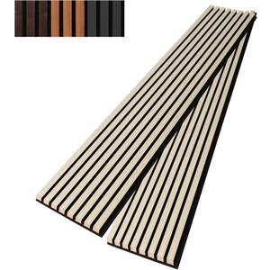 Art3dwallpanels Wood Slat Wall Panel, 108'' x 13'' Wood Panels for Wall 2 Pack 3D Soundproof Wall Panels, Large Acoustic Panels Sound Absorbing for Interior Ceiling and Wall Decor Noise Reduction, Oak