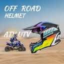 OUMURS Adult ATV Dirt Bike Helmet with Goggles Gloves & Mask Quick Release Buckle Adjustable Sun Visor Motorcycle Adult Helmet Off-Road Motocross Downhill Moped MX for Unisex-Adult, Large