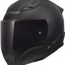 LS2 Helmets Centric Full Face Motorcycle Helmet (Blackout Matte Black - X-Small)