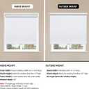 Sunoff Blackout Roller Shades Blinds Cordless for Windows Pull Down Room Darkening Door Blinds with Thermal Insulated Easy to Install for Living Room,Bedroom,Home,Office Bathroom White 23" W x 72" H