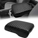 KBH Center Console Armrest Cover for Dodge Ram 1500 2500 3500 2019-2025, Floor Console Bucket Seat, Car Arm Rest Cushion Pad Protector, Vinyl Leather Trim, Anti-Scratch, Black