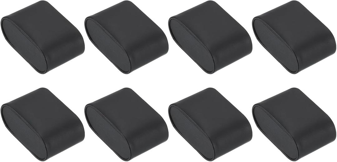 uxcell 8Pcs Watch Display Pillow, 2.8" x 1.73" x 1.22" Bracelet Watch Pillow PU Leather Watch Pillow for Watch Box Bangle Cushions Display Storage, Black