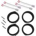 Speaker Mounting Adapter Plates and Wiring Harness, Compatible with Acura Civic Accord CRV 6.5"/6.75" Speaker Mounting Adapter Upgrade Solid Type 2 Pairs