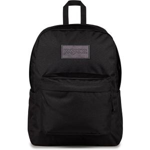 JanSport SuperBreak Plus Backpack with Padded 15-inch Laptop Sleeve and Integrated Bottle Pocket - Spacious and Durable Daypack for Work and Travel - Monochrome Black