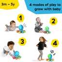 Baby Einstein Ocean Explorers Go Opus Go 4-in-1 Crawl & Chase Activity Learning Toy, Music and Lights, Ages 3 Months to 5 Years, 9.0" x 9.4" x 9.4"