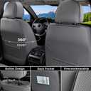 Coverado Car Seat Covers Full Set, Seat Covers for Cars, Gray Car Seat Protector Waterproof, Nappa Leather Car Seat Cushion, Car Seat Covers Front Seats and Back Fit for Most Cars