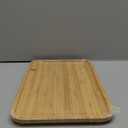 Bamboo Plates, Square Wood Serving Platter, Wooden Serving Tray, Charcuterie Serving Board, Cheese Board (11.8 inch)