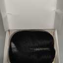 YOOSDPET Hair Toppers for Women Real Human Hair, 360°3D Cover Topper for Women with Thinning Crown Wispy Clip in Bangs Realistic Scalp Line Hair Pieces (Black, Wispy Bangs)