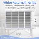 Howeall 24"W x 16"H [Duct Opening Size] Steel Return Air Grille, Air Return Vent Cover for Ceiling and Sidewall - HVAC Air Vent Covers - [Outer Dimensions: 25.75"W x 17.75"H]