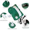 Electric Balloon Pump for Party Decorations  Portable Inflator, Auto Shutoff, Balloon Air Pump Dual Nozzle Rose Red 110V 600W  (Green)