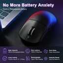 R1 SE+ Gaming Mouse, 18000 DPI, High-Precision PAW3395 SE Sensor,55g Lightweight, Tri-Mode 2.4G/BT5.0/USB-C Wireless Mouse, Programmable Ergonomic Mouse Suitable for Laptops/PC/Mac (Black)