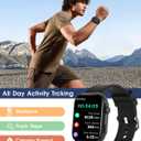 PJYUBVOR Smart Watch for Men Women (Answer/Make Calls), 2.0" Fitness Tracker with 100+ Sport Modes, Heart Rate/Sleep Monitor, Pedometer, SpO2, IP68 Waterproof Smart Watch for Android iOS Phones