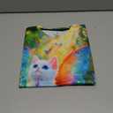 Funnycokid Girls Shirts Cat T Shirt Size 5-12 Clothes for Kids (5-6 Years)