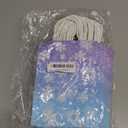 24 Pcs Snowflake Party Favor Bags with Handles - Winter Themed Goodie Gift Candy Kraft Paper Bags for Holiday Birthday Party Supplies Decorations