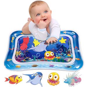 Infinno Tummy Time Mat Sensory Water Mat for Babies, Baby Toys for 3 6 9 12 Months Boys and Girls, Great Gift Idea of Baby Stuffs (Multicolored)