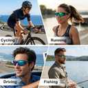 GoLight Polarized Wraparound Sports Sunglasses for Men & Women – UV400, Anti-Glare, Lightweight Frame with Metal Hinges