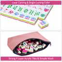 American Mahjong Tile Set(4 Layer) with Carrying Bag, 160 Engraved Acrylic Tiles, 4 All-in-One Rack/Pushers, Mahjong Game Set (Ma Jong, Mah-Jongg)